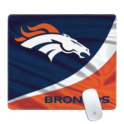 Skinit Medium Gaming Mouse Pad - Officially Licensed Denver Broncos Design with Stitched Edges, Waterproof, Non-Slip Rubber Base, Desk Mat for Keyboard & Mouse, 17.7" x 15.75" inches