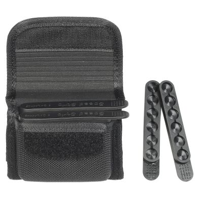 SdTacDuGe Molded Speed Strips Pouch with Pack of 4 Speed Strips,Molded Quickstrips Holder Pouch Hook and Loop Structure for Quick Flip Opening,Fits .30-30 .410 .44/45,458 Lott 6 Rounds