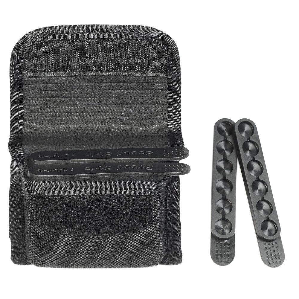 SdTacDuGe Molded Speed Strips Pouch with Pack of 4 Speed Strips,Molded Quickstrips Holder Pouch Hook and Loop Structure for Quick Flip Opening,Fits .30-30 .410 .44/45,458 Lott 6 Rounds