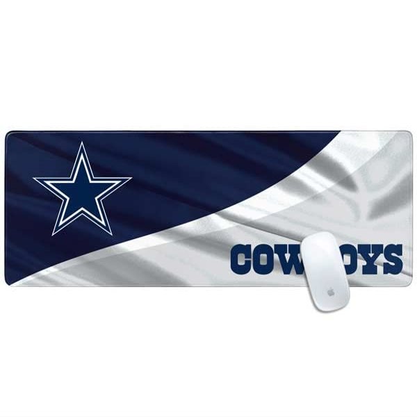 Skinit Large Gaming Mouse Pad - Officially Licensed Dallas Cowboys Design with Stitched Edges, Waterproof, Non-Slip Rubber Base, Desk Mat for Keyboard & Mouse, 31.5" x 11.8" inches