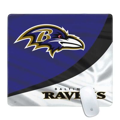 Skinit Medium Gaming Mouse Pad - Officially Licensed Baltimore Ravens Design with Stitched Edges, Waterproof, Non-Slip Rubber Base, Desk Mat for Keyboard & Mouse, 17.7" x 15.75" inches