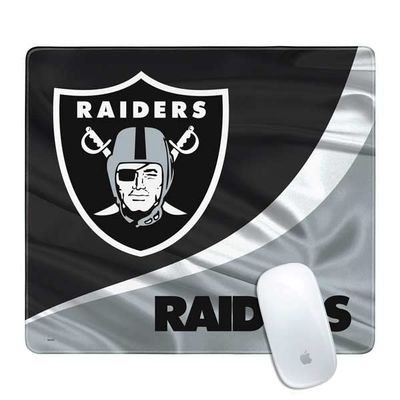 Skinit Small Gaming Mouse Pad - Officially Licensed Las Vegas Raiders Design with Stitched Edges, Waterproof, Non-Slip Rubber Base, Desk Mat for Keyboard & Mouse, 12.6" x 11" inches