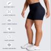 Aoxjox Trinity Workout Biker Shorts for Women Tummy Control High Waisted Exercise Athletic Gym Running Yoga Short 6" (Black Leopard Print, X-Large) view 4
