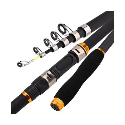 TOMYEUS Fishing Rod Carbon Fiber Fishing Rod 2.1M -3.6M Carp Fishing Rod Feeder Light Hard Telescopic Fishing Rod Fishing Pole Holders Fishing Gifts (Color : Black, Length : 2.7 m)