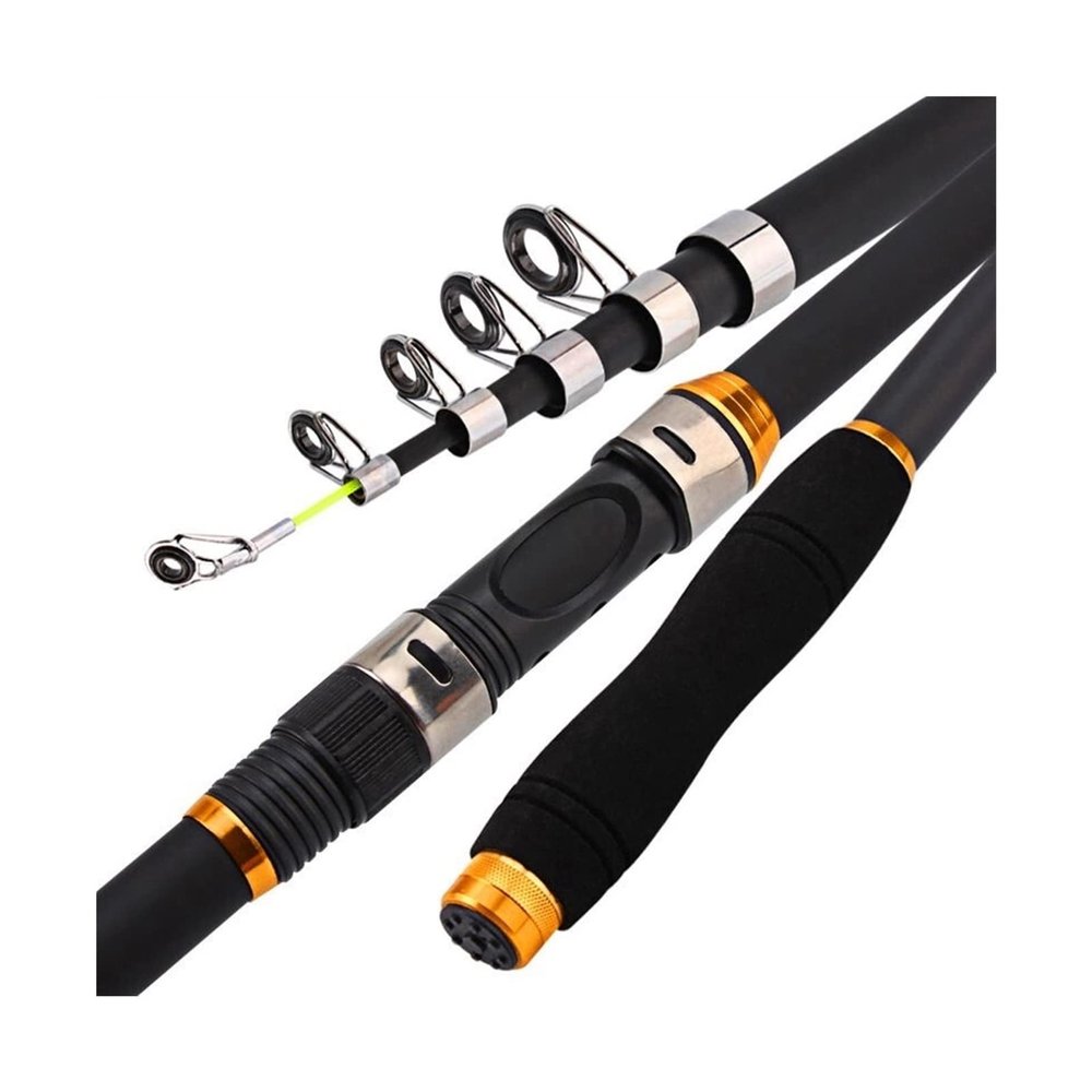 TOMYEUS Fishing Rod Carbon Fiber Fishing Rod 2.1M -3.6M Carp Fishing Rod Feeder Light Hard Telescopic Fishing Rod Fishing Pole Holders Fishing Gifts (Color : Black, Length : 2.7 m)