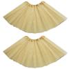 Kids Tutu Skirts 3 Layered Tulle, Fit Most 2-8 yrs Little Girls for Dance Party Costume (#15 Gold, 2) view 1