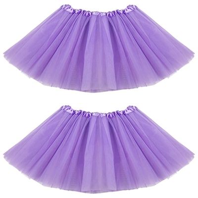 Kids Tutu Skirts 3 Layered Tulle, Fit Most 2-8 yrs Little Girls for Dance Party Costume (#06 Lavender, 2)