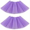 Kids Tutu Skirts 3 Layered Tulle, Fit Most 2-8 yrs Little Girls for Dance Party Costume (#06 Lavender, 2) view 1