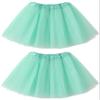 Kids Tutu Skirts 3 Layered Tulle, Fit Most 2-8 yrs Little Girls for Dance Party Costume (#19 Light Teal, 2) view 1