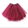 Kids Tutu Skirts 3 Layered Tulle, Fit Most 2-8 yrs Little Girls for Dance Party Costume (#22 Burgundy, 1) view 1