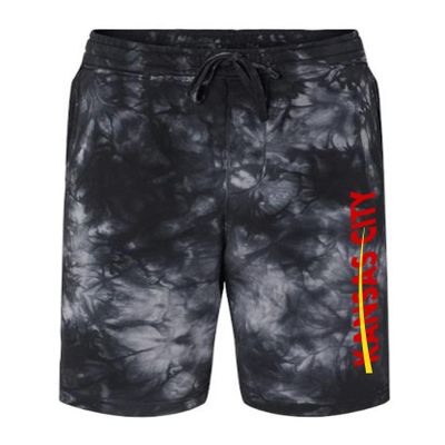 Wally's Custom Apparel Kansas City Shorts Tie-Dyed Black Small - XXL Men's (Medium)