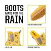 Western Chief Chelsea Waterproof Rain Boots for Women Offers Rubber Upper, Textile Lining, and Synthetic Outsole Hen Frenzy 9 M view 3