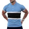 BAIKUTOUAN Flag of Botswana Men's Polo-Shirts Short Sleeve Golf Tees Outdoor Sport Tennis Tops L view 1