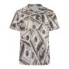 BAIKUTOUAN Money American Hundred Dollar Bills Men's Polo-Shirts Short Sleeve Golf Tees Outdoor Sport Tennis Tops XL view 4