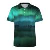 BAIKUTOUAN Northern Lights Aurora Borealis Men's Polo-Shirts Short Sleeve Golf Tees Outdoor Sport Tennis Tops S view 4