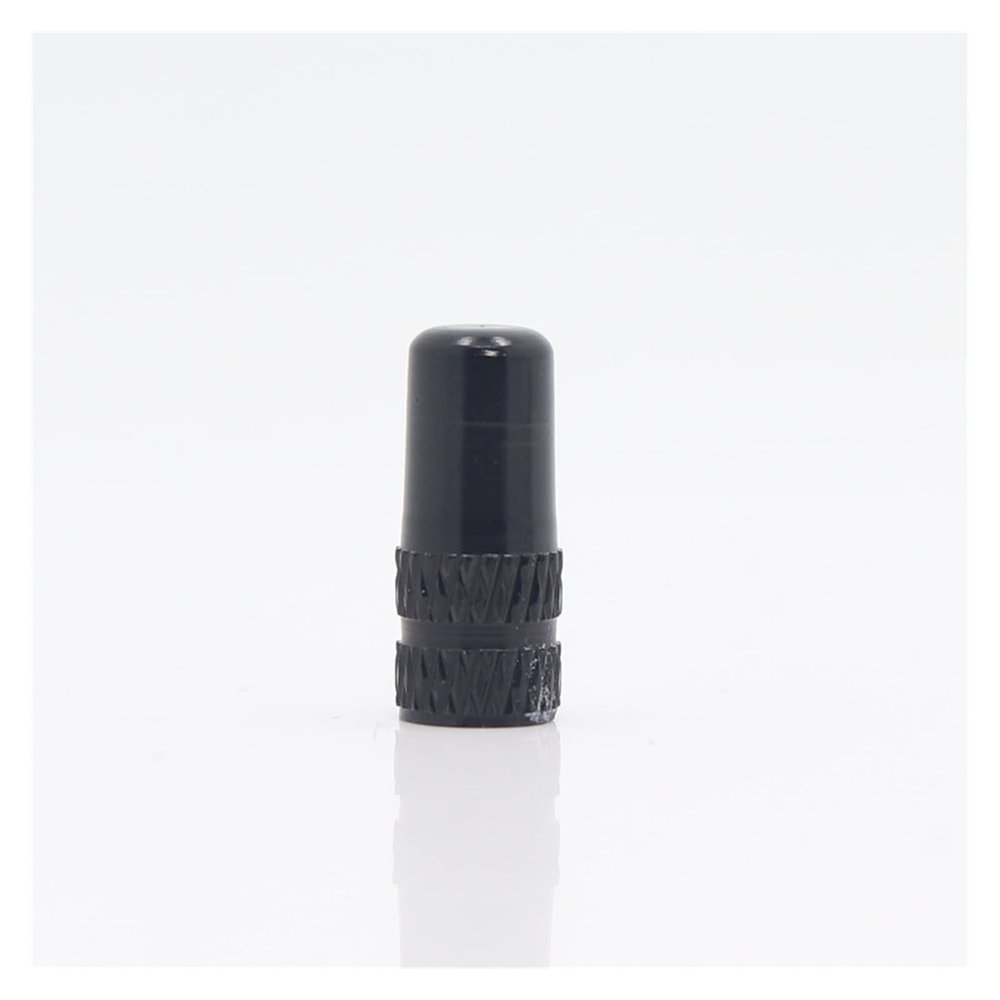 KOVNOVI 20PCS Bicycle Aluminum Alloy Valve Cap French Style Road Mountain Bike Bicycle Tire Valve Cap Dust Bits 2.0 Accessories (Color : Black)