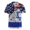 BAIKUTOUAN USA and Israel on A Cracked Men's Polo-Shirts Short Sleeve Golf Tees Outdoor Sport Tennis Tops 3XL view 4