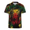 BAIKUTOUAN Jamaica Rasta Lion Men's T Shirt Short Sleeve Casual Polo-Shirt Tee Shirts Top XL view 4