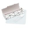Abwuulq- lattice dazzling glasses case,Portable protective case for glassesFashion glasses rigid cover,unisex (Simple white) view 2