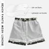 Aflyko Halloween Boys' Board Shorts White Pirate Skull Kid Swim Trunk Girls Bathing Suit All Day Shorts view 3