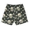 Aflyko Halloween Boys' Board Shorts White Pirate Skull Little Kid Swim Trunk Girls Swimwear All Day Shorts view 2