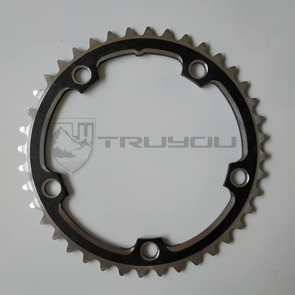 MYEEI Road Bicycle Chainring 130 BCD Chain Wheel 38T 39T 40T 42T 44T 46T 48T 50T 52T 53T 56T Folding Bike CNC 3/32" (Color : 44T)
