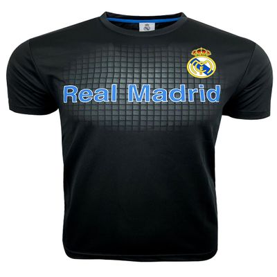 Boy's Soccer Shirt, Official Licensed Madrid Tee Shirt YM Black
