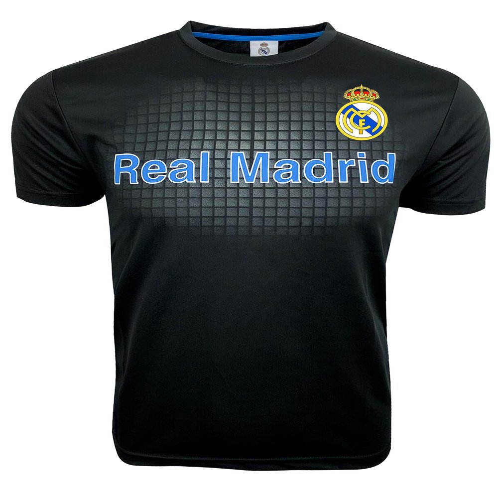 Boy's Soccer Shirt, Official Licensed Madrid Tee Shirt YM Black