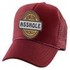 Adult Trucker Hat Genuine Made in USA Hole Embroidered Cotton Vacation Baseball Cap Adjustable Summer Mesh Back (Maroon) view 1