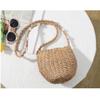 MANFER Womens Straw Woven Tote Large Beach Bag with Zipper Closure, Handmade Woven Handbag Hobo Bag, Summer Beach Shoulder Bag, Cute Shell Bucket Bag Hand Messenger Bag view 4