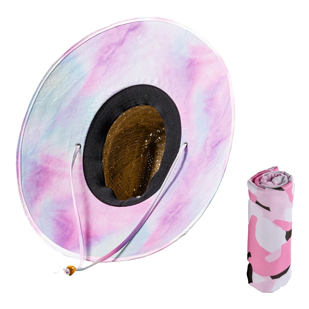 DAG Gear Summer Printed Pattern Sun Hat with 1 UV Face Shield Neck Gaiter Included (Pastel)