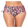 California Waves Womens Juniors Animal Print Swim Bottom Separates Pink L view 1