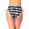 California Waves Juniors' Tie-Dyed High-Waist Bikini Bottoms Black Medium view 2