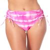 California Waves Juniors' Tie-Dyed High-Waist Bikini Bottoms Pink Large view 2