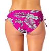 California Waves Women's Multi Color Floral Stretch Lined Moderate Coverage Side Tie Swimsuit Bottom XS Pink view 2