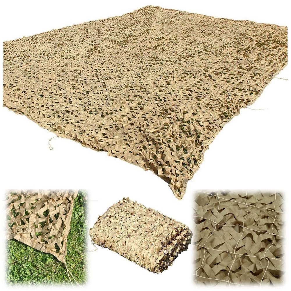 Sturdy Camouflage Net Beige, Camo Net Shade Cloth, 1.5x2m 2x3m 3x3m 4x5m 5x8m 6x6m, for Army Conceal Shooting Indoor Outdoor Sunshade Decoration (Size : 1.5X1m/4.9X3.3ft)