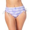 California Waves Juniors' Tie-Dyed High-Waist Bikini Bottoms Purple Medium view 1
