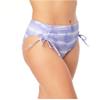 California Waves Juniors' Tie-Dyed High-Waist Bikini Bottoms Purple Medium view 3
