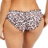 SUNDAZED Women's Pink Animal Print Stretch Lined Moderate Coverage Ruffled Mermaid Bikini Swimsuit Bottom XS view 2