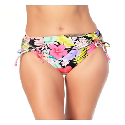 California Waves Womens Juniors Floral Shirred Swim Bottom Separates Pink M