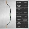 AF Archery Turkish Recurve Bow, 53" Traditional Horse Bow, Mounted Archery and Precision Shooting,Suitable for Entry Into Adults Youth Beginners Enthusiasts and Hunting, 35lbs view 2