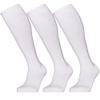 GRAPMKTG 3 Pack Softball Soccer Baseball Socks for Youth Men and Women Football Knee High Socks for Kids Adult Tube Socks for Boys Girls White Large view 1