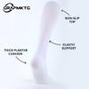 GRAPMKTG 3 Pack Softball Soccer Baseball Socks for Youth Men and Women Football Knee High Socks for Kids Adult Tube Socks for Boys Girls White Large view 3