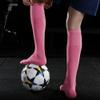 GRAPMKTG 3 Pack Softball Soccer Baseball Socks for Youth Men and Women Football Knee High Socks for Kids Adult Tube Socks for Boys Girls Pink Small view 2