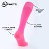 GRAPMKTG 3 Pack Softball Soccer Baseball Socks for Youth Men and Women Football Knee High Socks for Kids Adult Tube Socks for Boys Girls Pink Small view 3