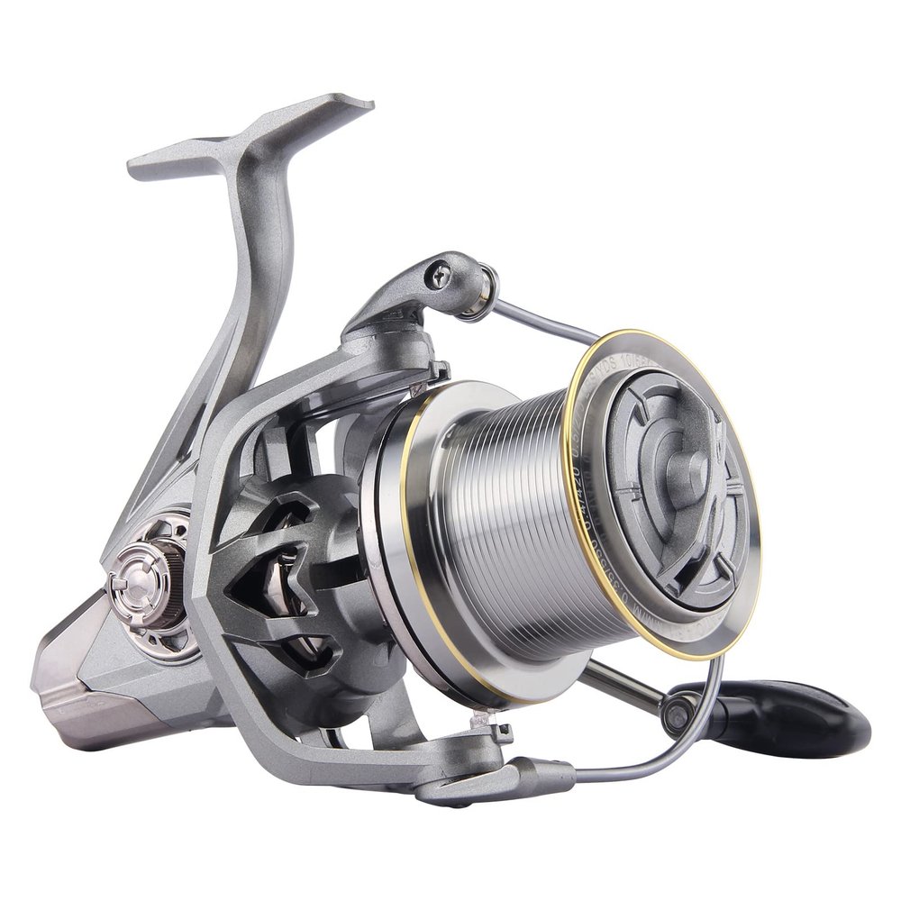 HAUT TON Spinning Reel 8000/9000/10000/12000/14000,6+1BB Metal Surf Fishing Reels,4.8:1 Gear Ratio 55lbs Drag Heavy Long Casting Inshore Saltwater Monster Fish (HT-NGK, 10000)