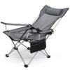 Camping Chair Camping Chair Recliner Lightweight Wear-Resistant Leisure Beach Chair, Easy Carry Fishing Chair with Cup Holder, Office Lunch Break Lounger with Legrest, 4 Styles view 1