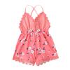 AnFeng Baby Girl Pineapple Clothes Romper Backless Suspender Jumpsuit Printed Toddler Ruffles Girls Floral (Pink, 2-3 Years) view 1