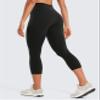 CRZ YOGA Womens Butterluxe Workout Capri Leggings with Pockets 21 Inches - High Waisted Gym Athletic Crop Yoga Black XX-Small view 2