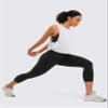 CRZ YOGA Womens Butterluxe Workout Capri Leggings with Pockets 21 Inches - High Waisted Gym Athletic Crop Yoga Black XX-Small view 3